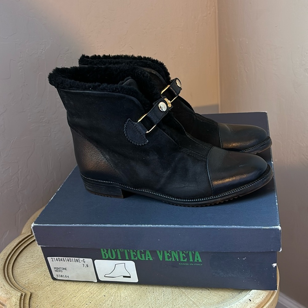 Bottega veneta montone nero boots
